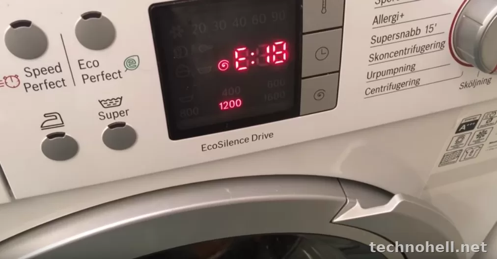 Коды ошибок стиральных машин Bosch: что означают E17, F21, E18 и другие